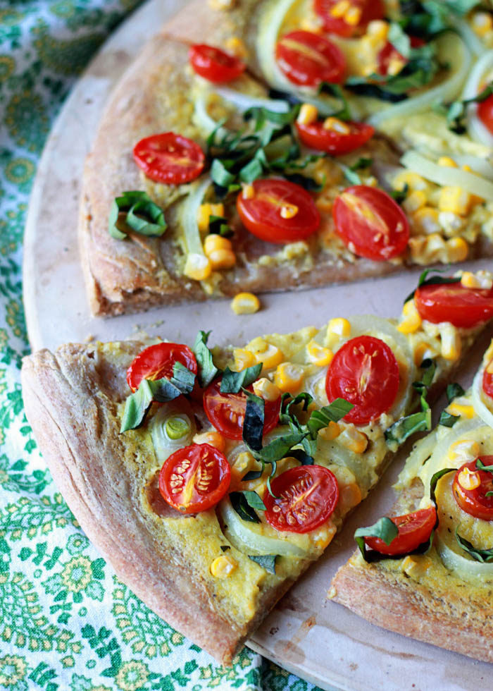 vegan-summer-pizza-with-sweet-corn-tomatoes-and-basil2-700x980
